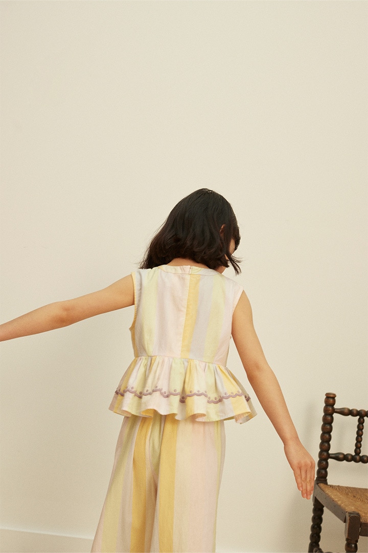 main collection]Apolina ⁄ WINI TROUSER SET ⁄ PAINTERS STRIPE
