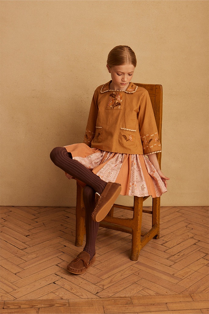 Apolina / DUSTY BLOUSE / CARAMEL | 24AW | OBEBE
