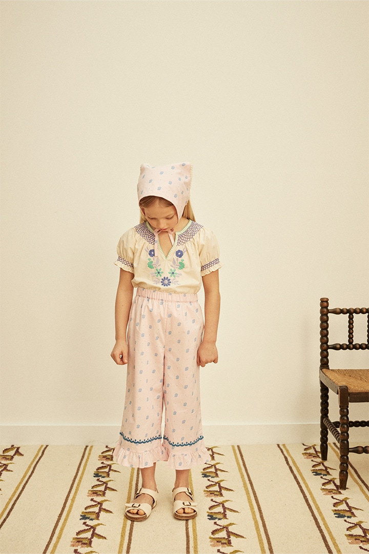ワンピース apolina 3-5y MEADOW CALICO RIBBON Apolina NOEMIE DRESS - STUDIO CALICO PINK | Ba