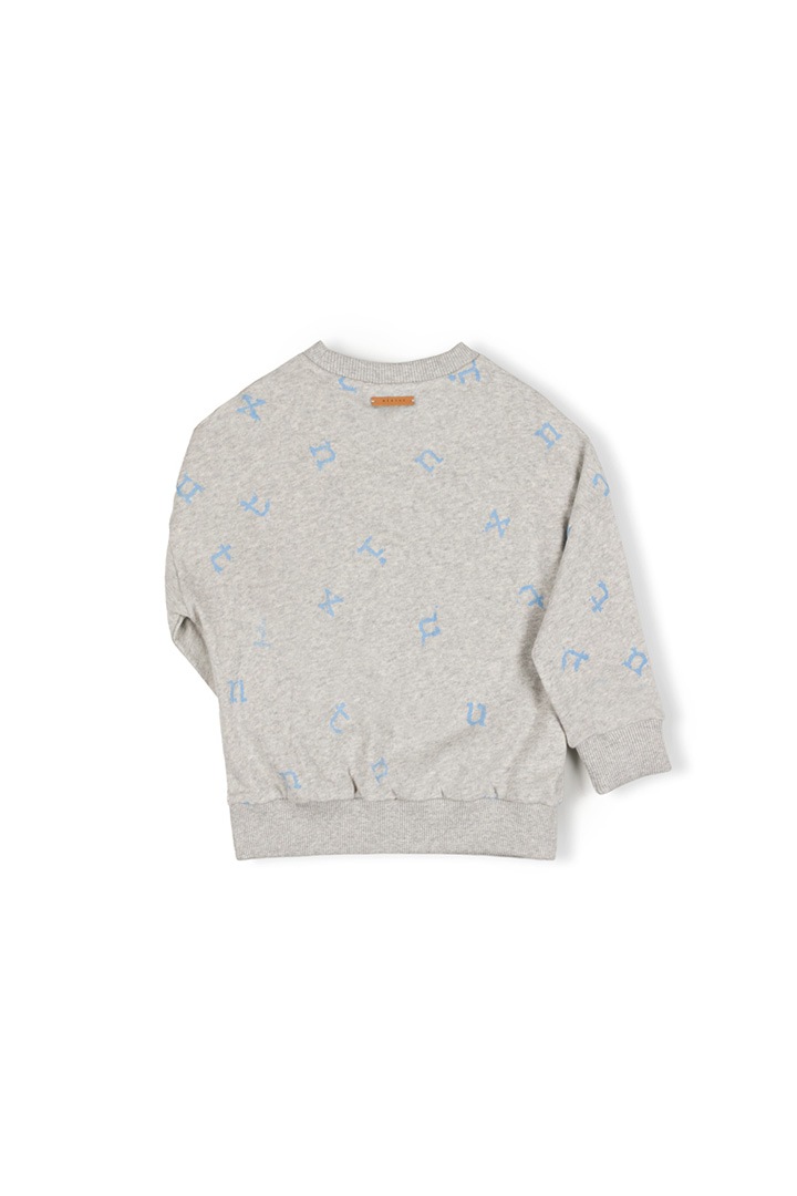 新品 未使用 nixnut TUR KNIT SWEATER 110 トレーナー nixnut / Stamp Sweater / Grey | Size,6-8Y | OBEBE