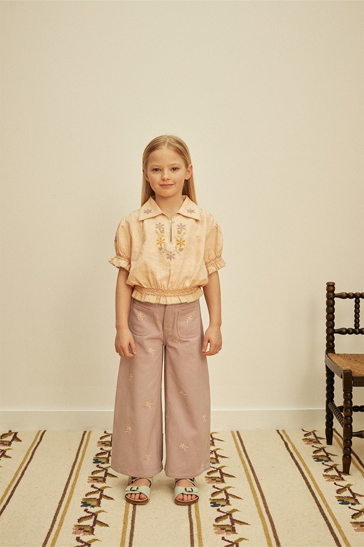 main collection]Apolina / CASEY 70'S ALL OVER EMBROIDERY JEAN