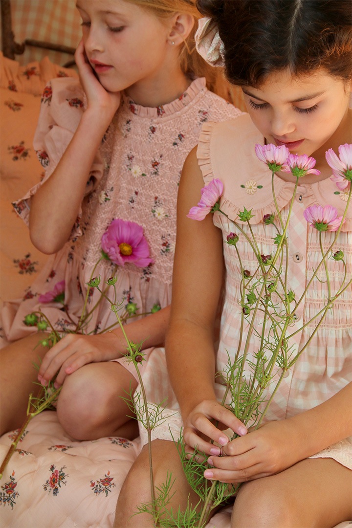 lineup]Bonjour / EMBROIDERED TUNIC(8Y) + HAIR CLIP / BJ57-SS26