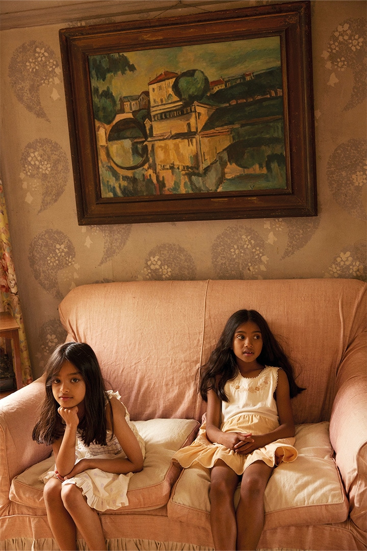 High Summer Collection]Apolina / CLARITA DRESS / CREAM/PEACH