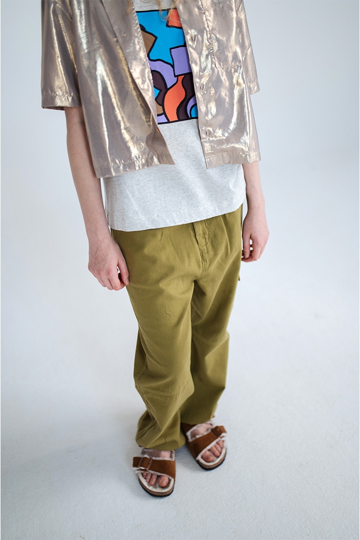 repose.ams パンツ 1st drop]REPOSE AMS / 11, pocket pants / SS25-14 / green moss