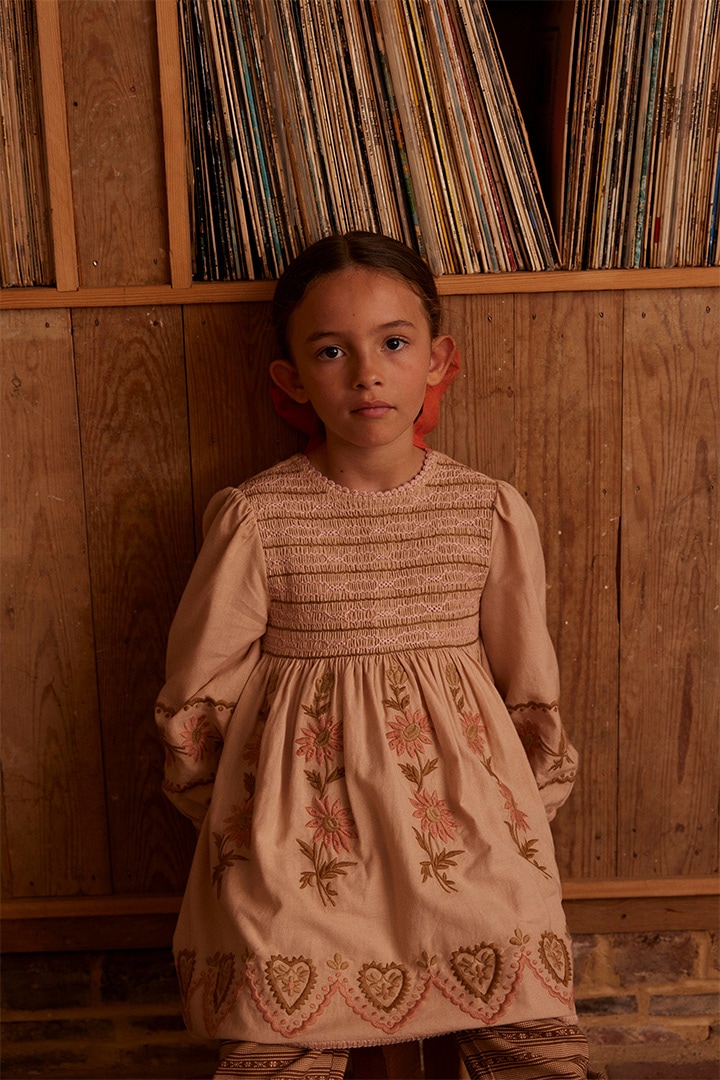 新品】Apolina Penny Smock Dress pink 5-7