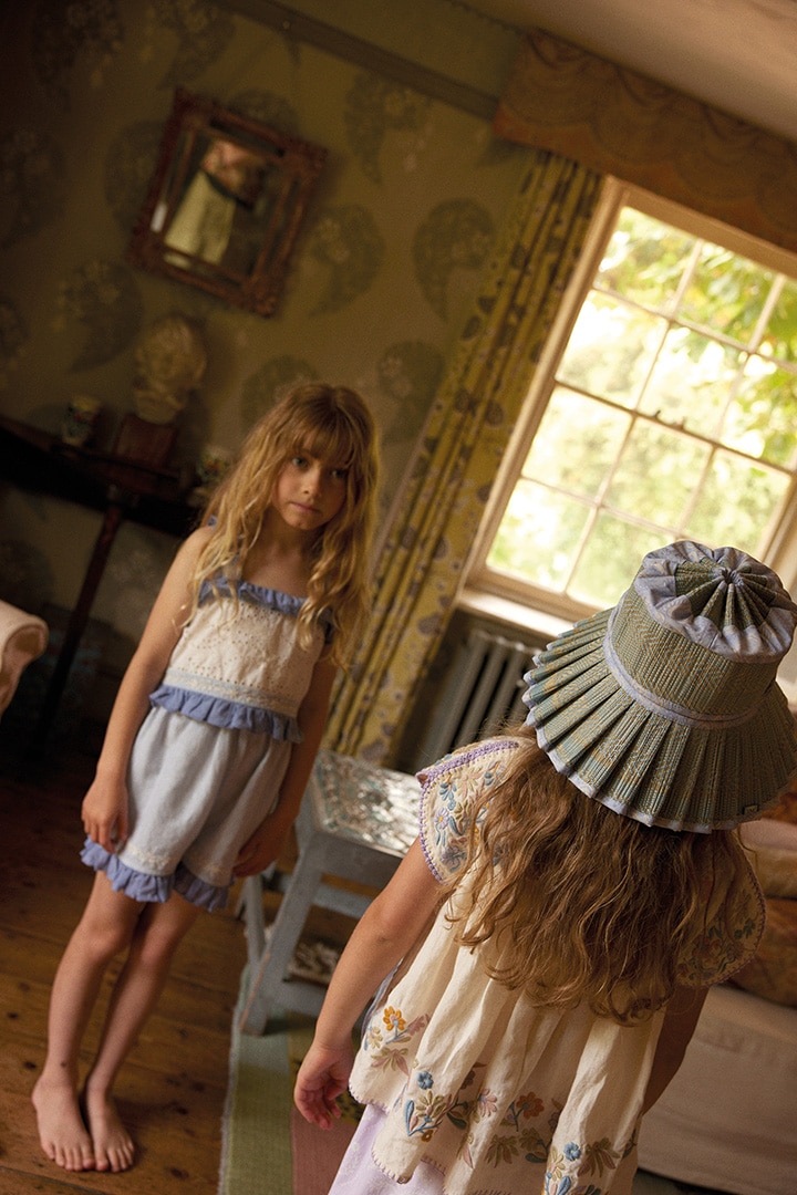 High Summer Collection]Apolina / THEODORA SHORT SET / BLUE-LILAC