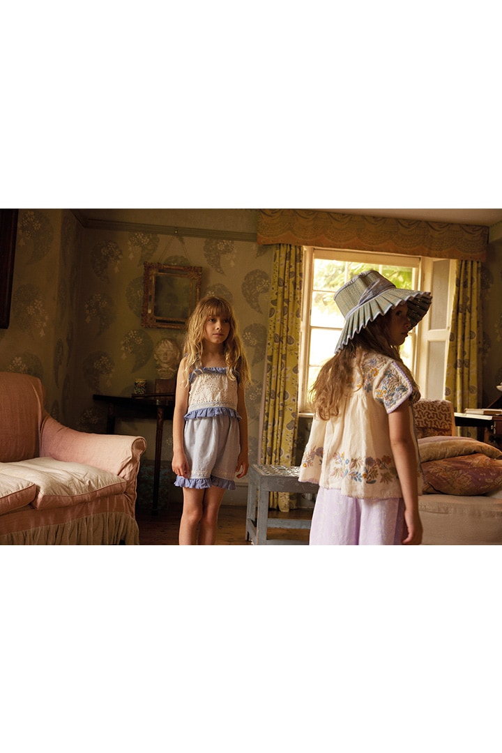 High Summer Collection]Apolina / THEODORA SHORT SET / BLUE-LILAC