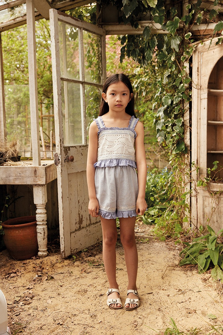 High Summer Collection]Apolina / THEODORA SHORT SET / BLUE-LILAC