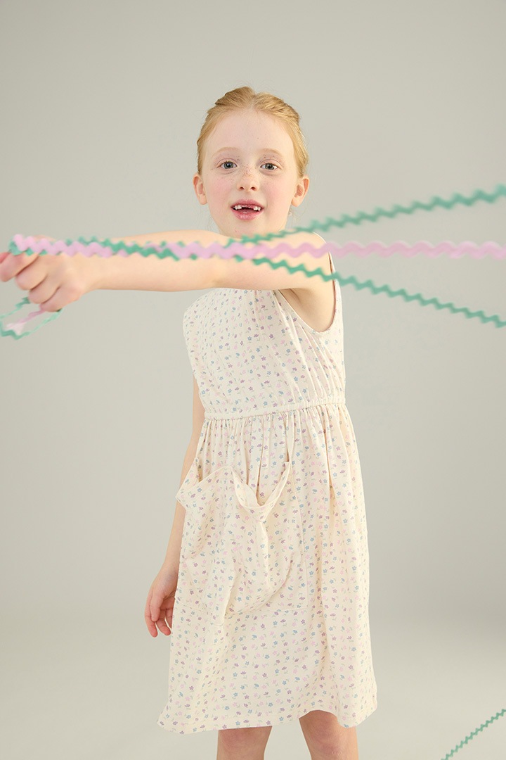 essential collection]SOOR PLOOM / POCKET DRESS / CHICWEED PRINT