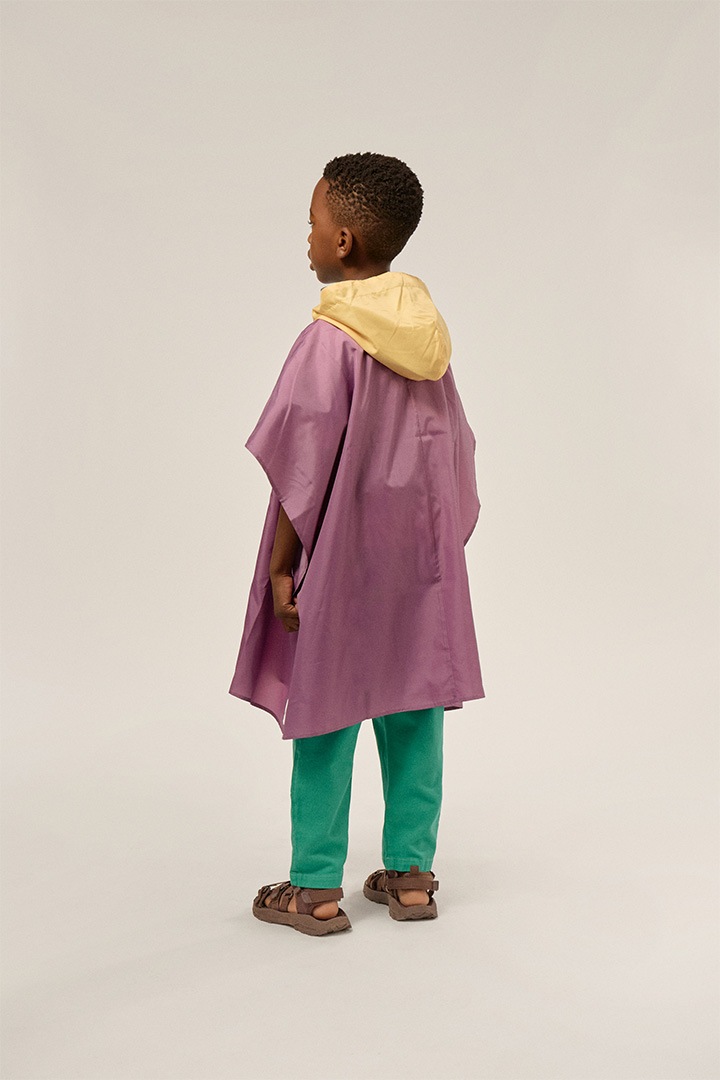 THE CAMPAMENTO / COLOR BLOCK KIDS PONCHO / TC-SS25-112 / PURPLE