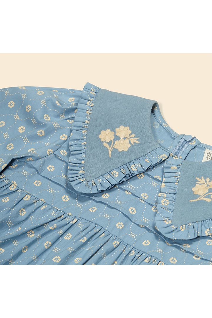 Apolina / DIONNE BLOUSE / QUILT CALICO BLUE PEBBLE | Brand