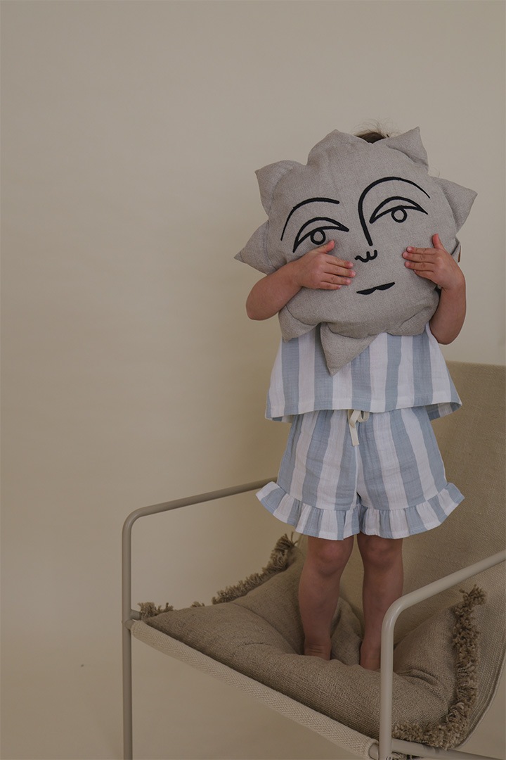 ボトムス organiczoo Sardine Stripes Frill Shorts ショーツ ズボン キッズ ベビー オーガニックズー Organic Zoo