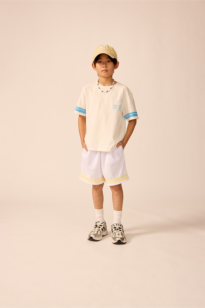 the sunday collective / Organic Weekend Tee with Buzzer Blue Trim