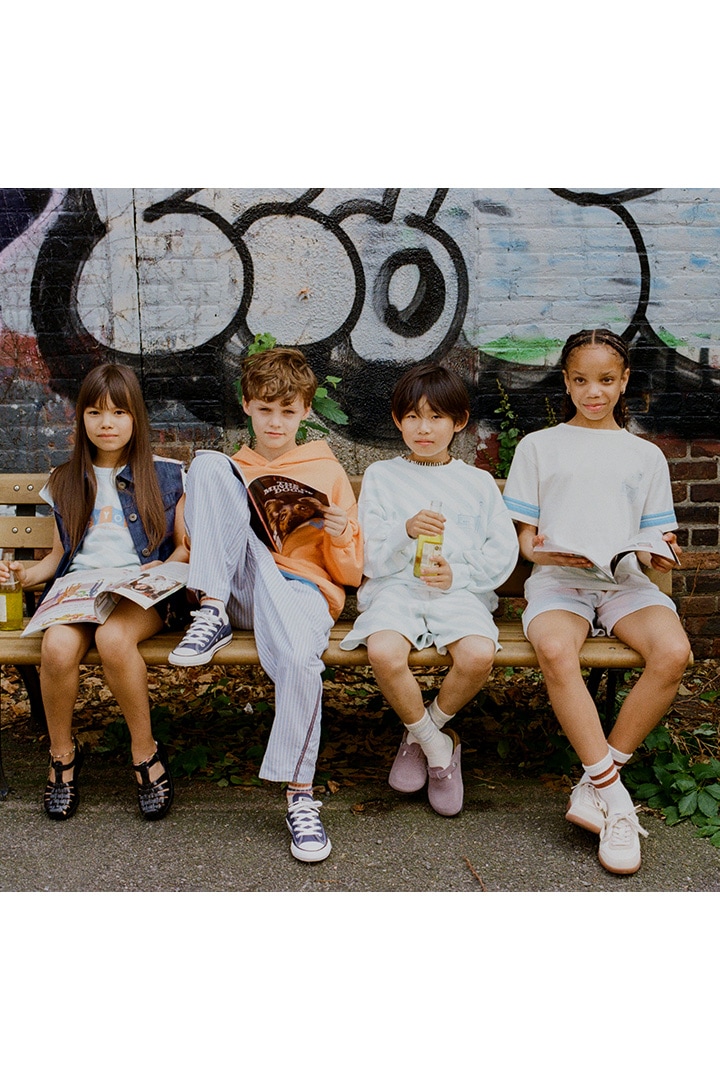 the sunday collective / Organic Weekend Tee with Buzzer Blue Trim