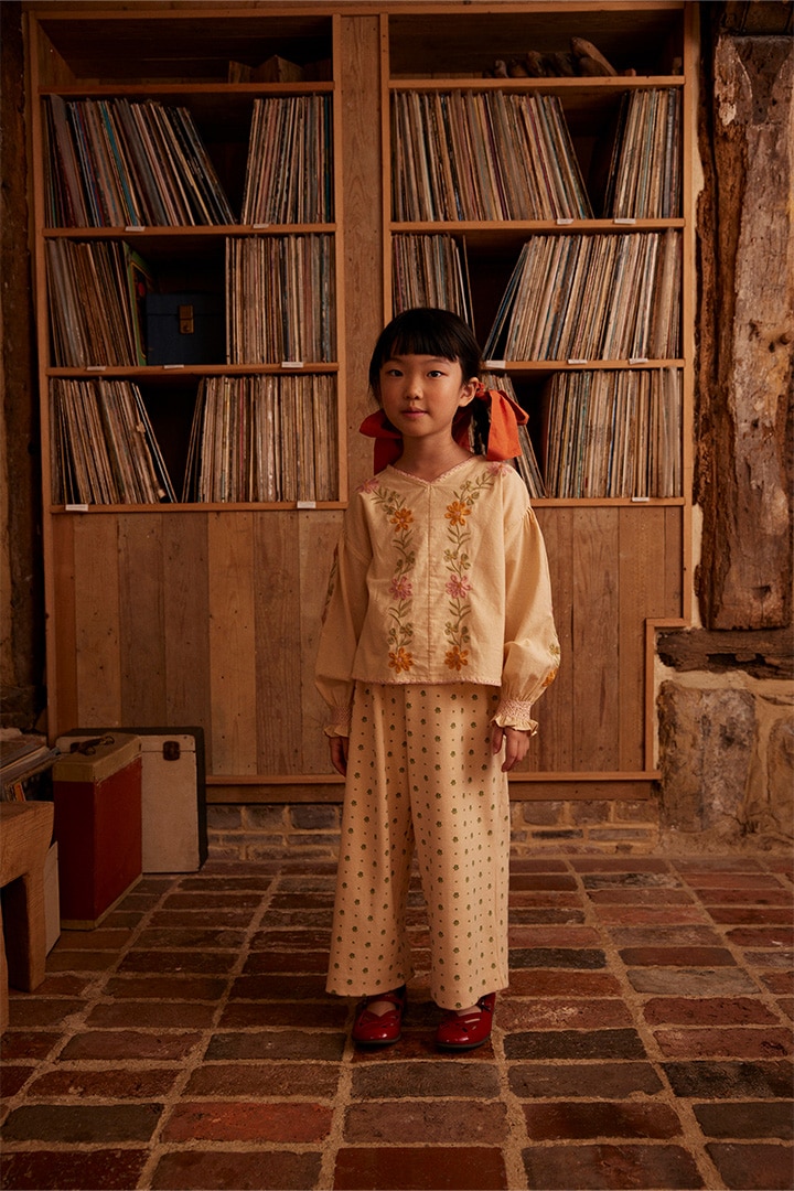 ボトムス Apolina Molly Trousers - Patchwork 2-3y Apolina Molly Trouser Rosepool Jacquard | BIEN BIEN