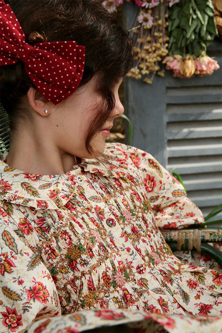 Bonjour / ROMANTIC TUNIQUE(8Y,10Y) / BJ5-AW25 / Aline print