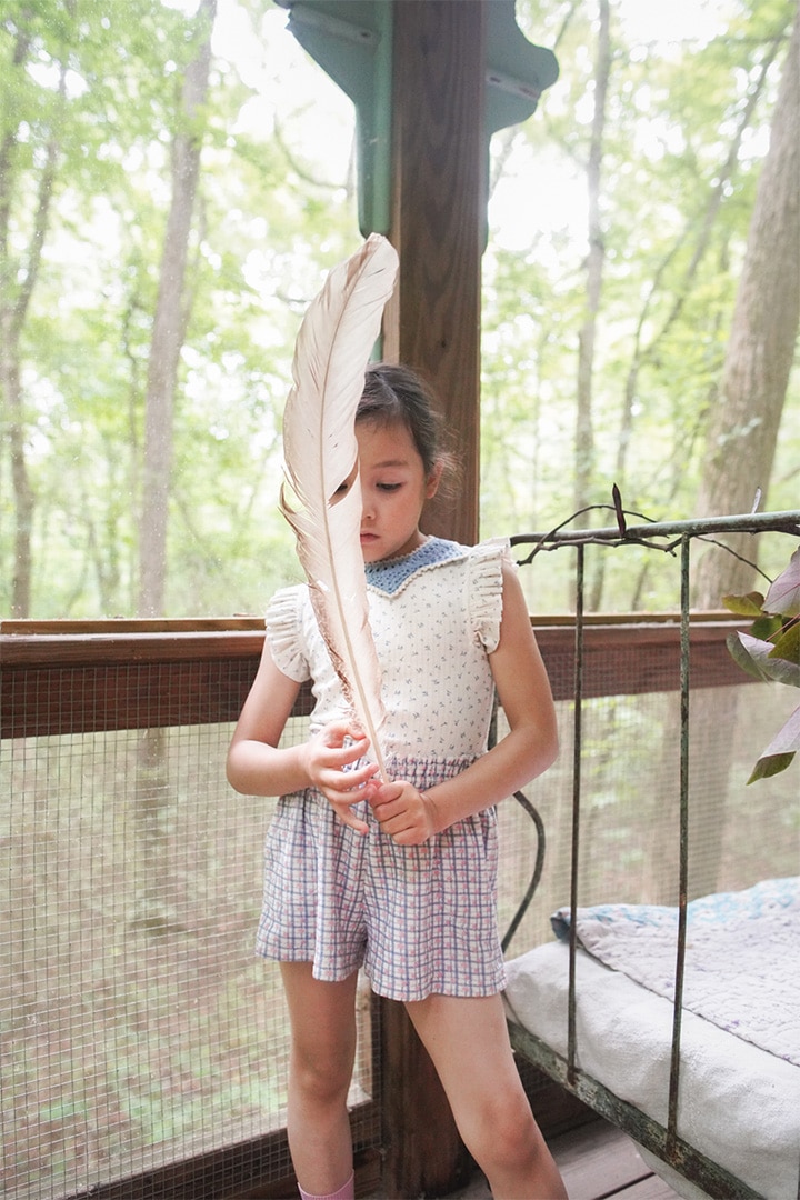 SOOR PLOOM Frill Tee Blueberry 4y 新品