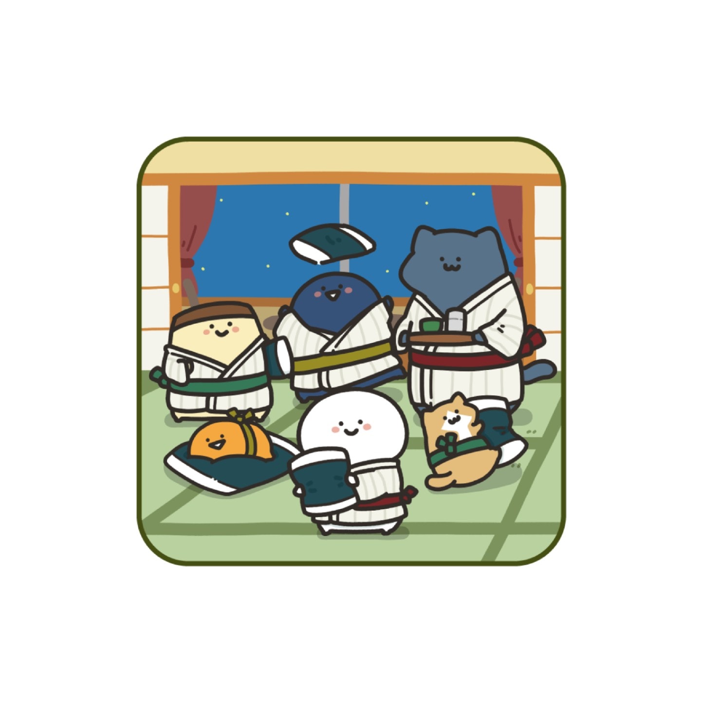 お文具といっしょ ようこそおぶのゆへ ハンドタオル 旅館