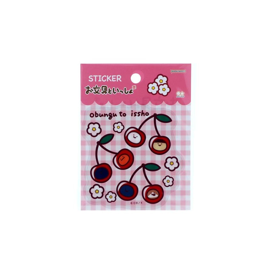 お文具といっしょ クリアダイカットステッカー　さくらんぼ