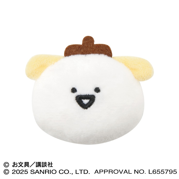 お文具といっしょ  ポムポムプリン×お文具といっしょ もふもふバッジ ①お文具さん