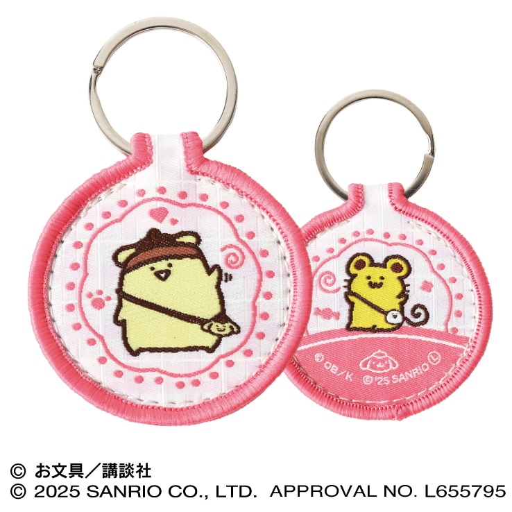 お文具といっしょ ポムポムプリン×お文具といっしょ ワッペン