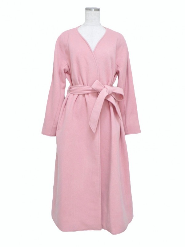 OBLI ピンクウールコート オブリー