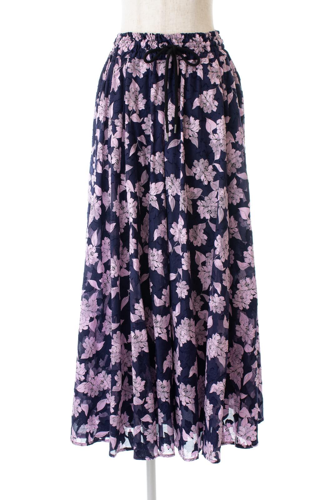 フラワーギャザースカート/ネイビー | ALL | OBLI 