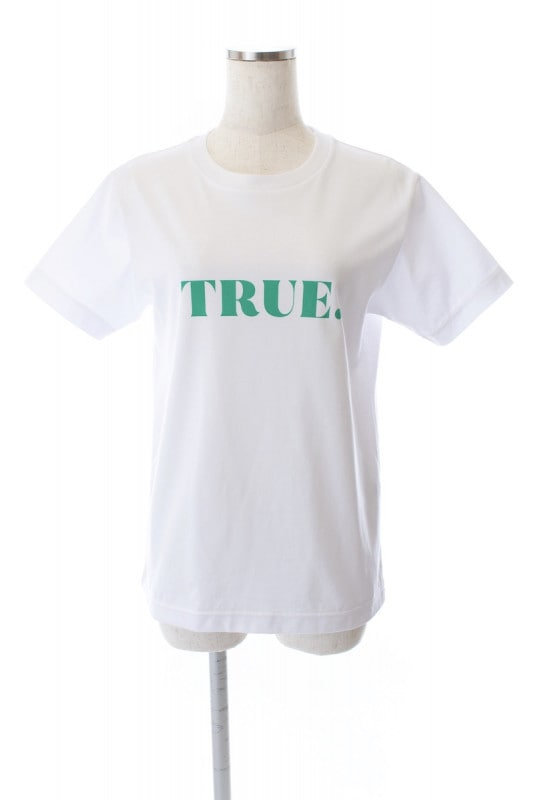 TRUE Tシャツ/ホワイト×グリーン