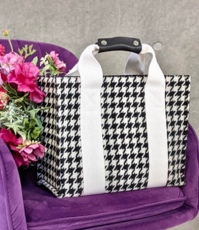 千鳥格子トートバック