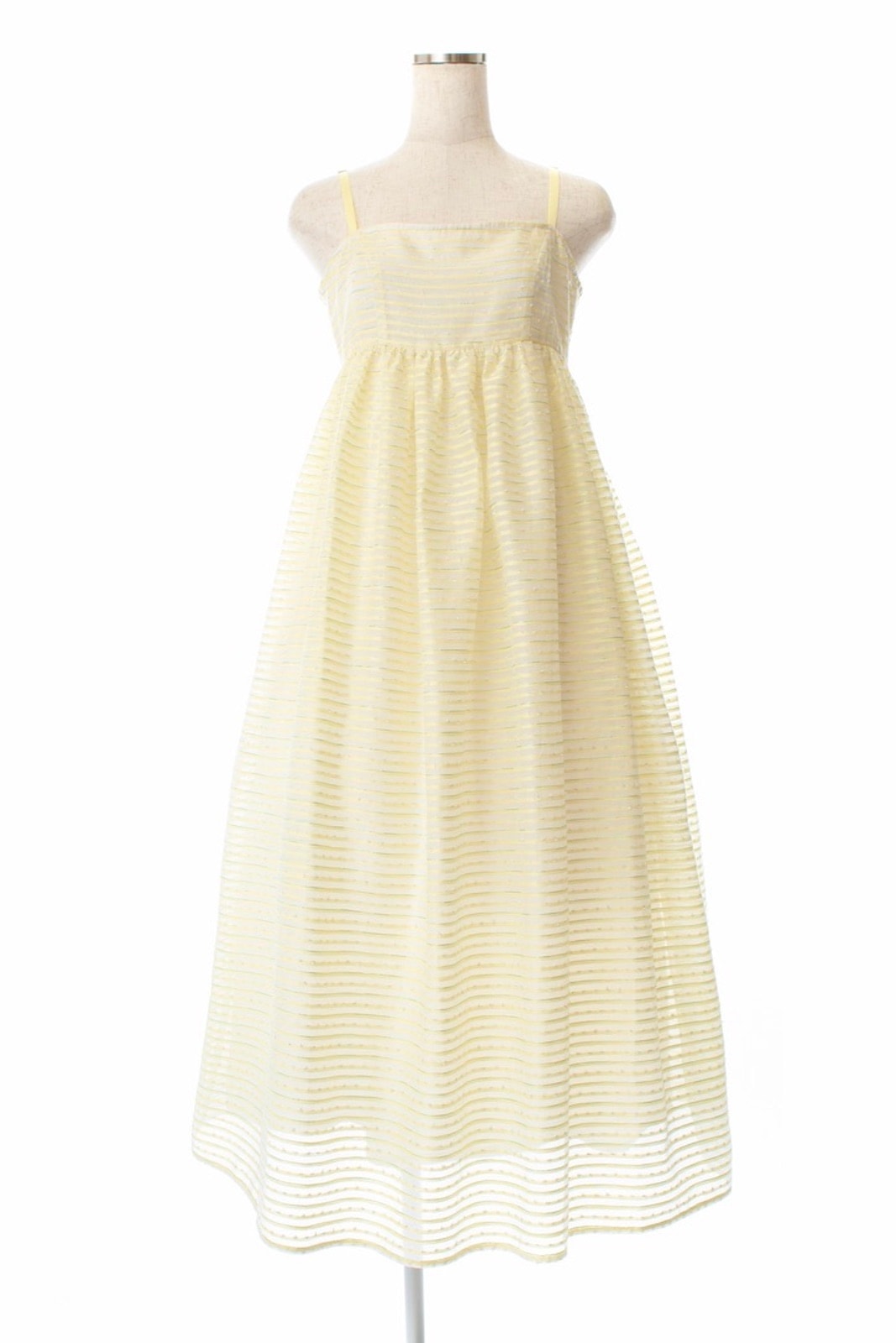 OBLI オブリ イエロードットキャミワンピース 米沢別注obliM サイズS obliM】米沢別注チュールキャミワンピース/イエロー | DRESS | OBLI