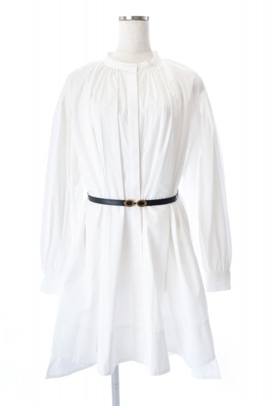 ベルトミニシャツワンピース