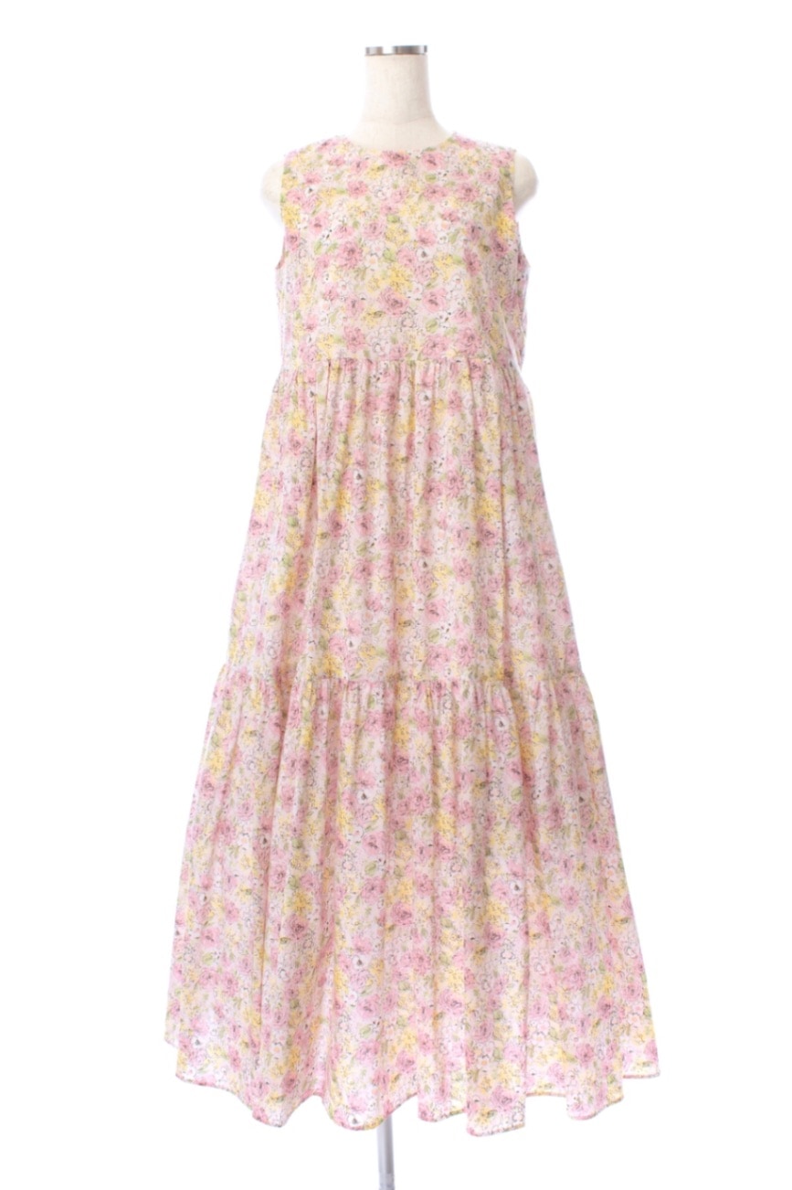 フラワーティアードワンピース/ピンク | DRESS | OBLI