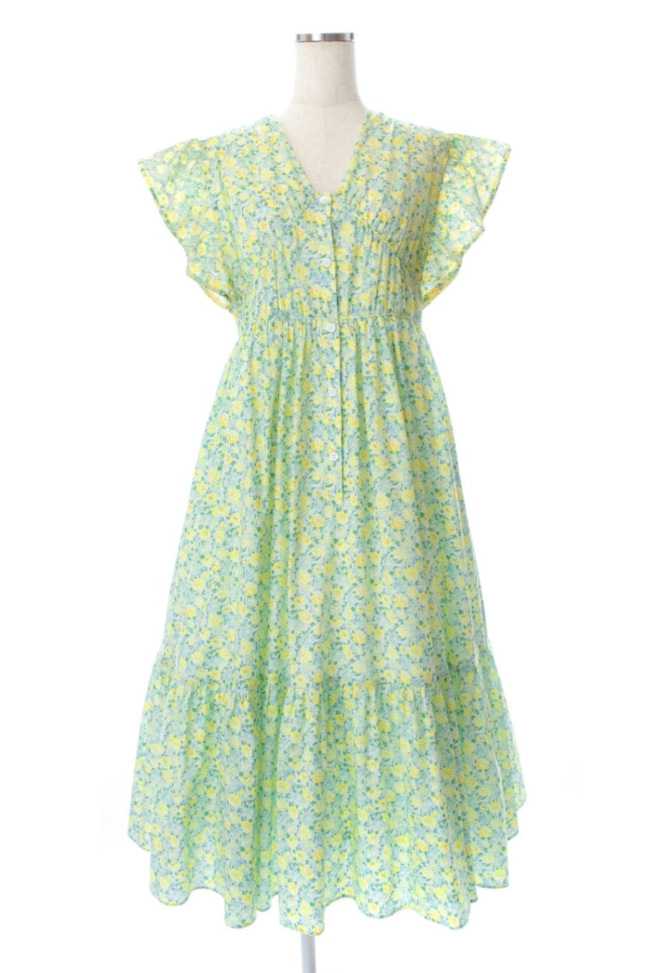 イエローフリルワンピース | DRESS | OBLI