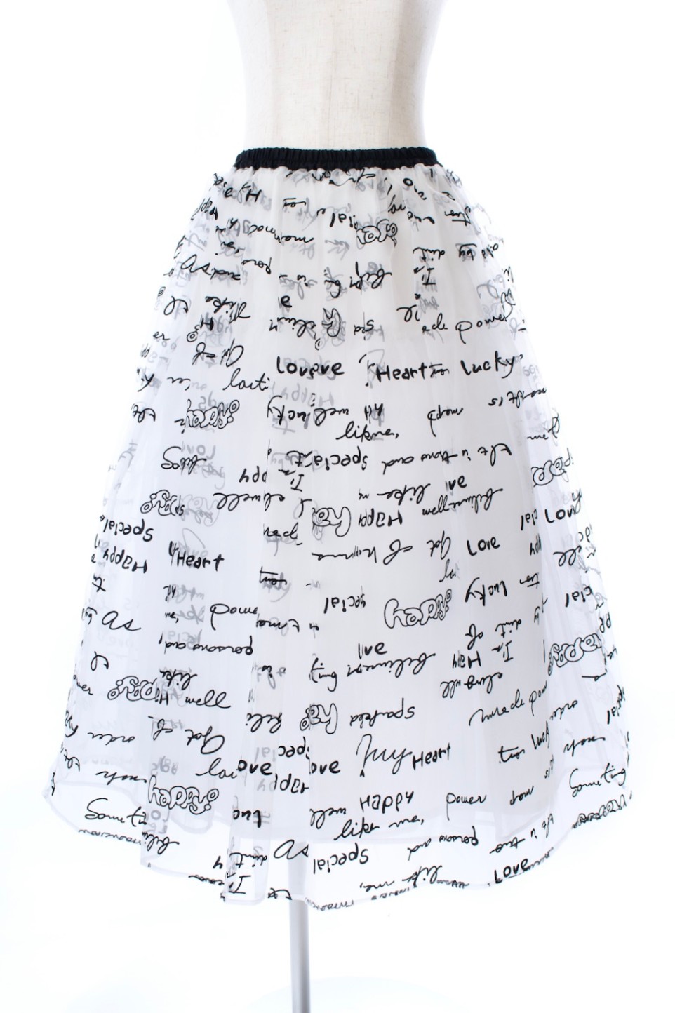 OBLI メッセージチュールスカート