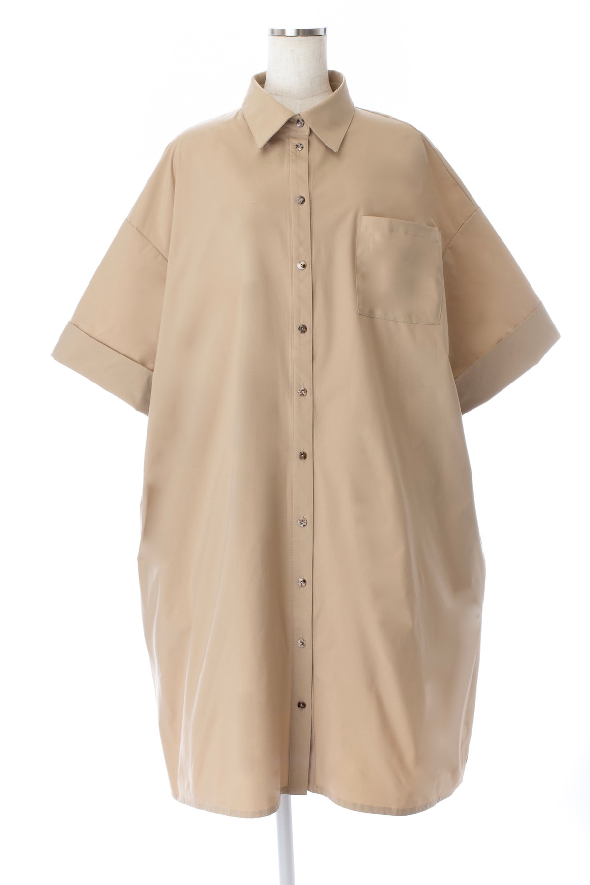 新品　オブリ obli　ベージュシャツワンピース　サイズ０ ベージュシャツワンピース【残りわずか】 | ALL ITEM | OBLI