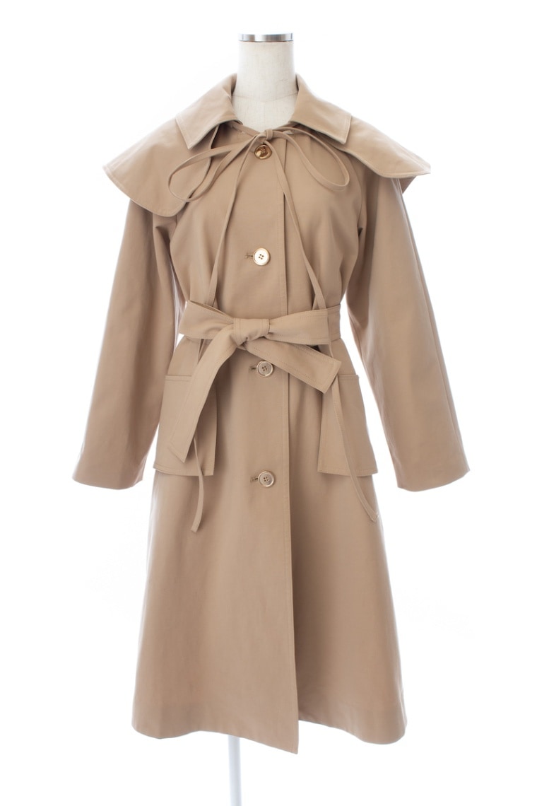 フリルフラップトレンチコート | TOPS | OBLI