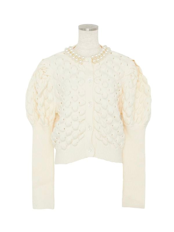 【着用2回】OBLI♡オブリ　ボーダーニットトップス　ホワイト TOPS | OBLI