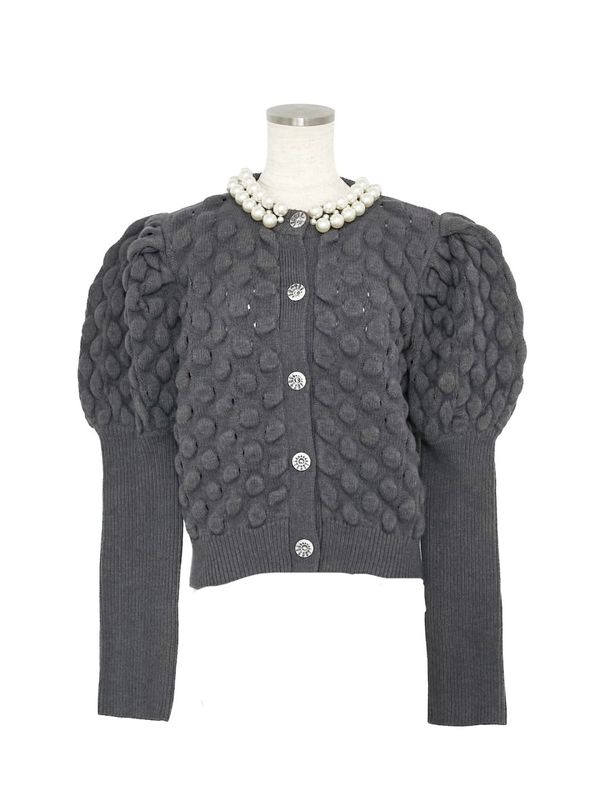 パールカーディガン/グレー