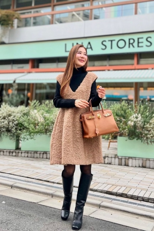 【SAMPLE SALE】ボアワンピース