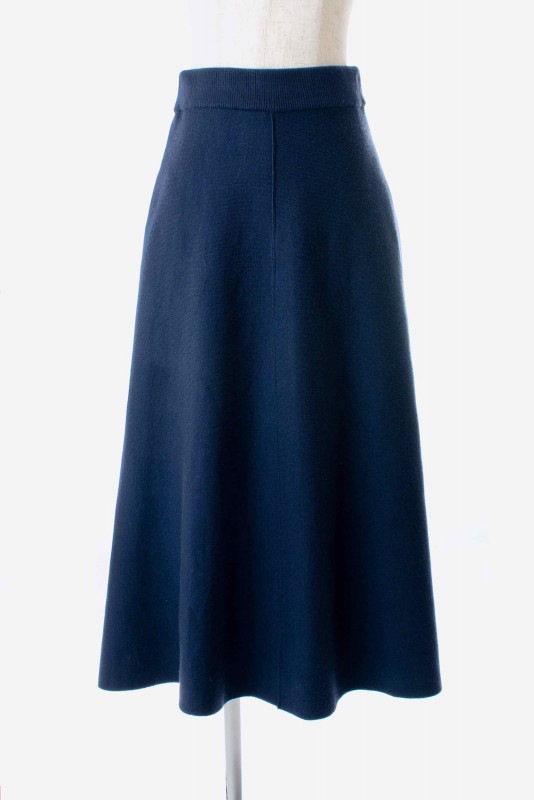 【SAMPLE SALE】フレアウールスカート/ネイビー