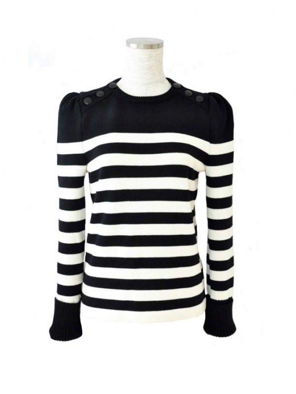 【SAMPLE SALE】ボーダーニット/ブラック