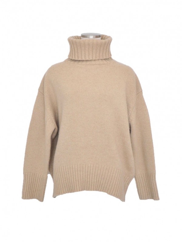【SAMPLE SALE】カラーハイネックニット/ベージュ