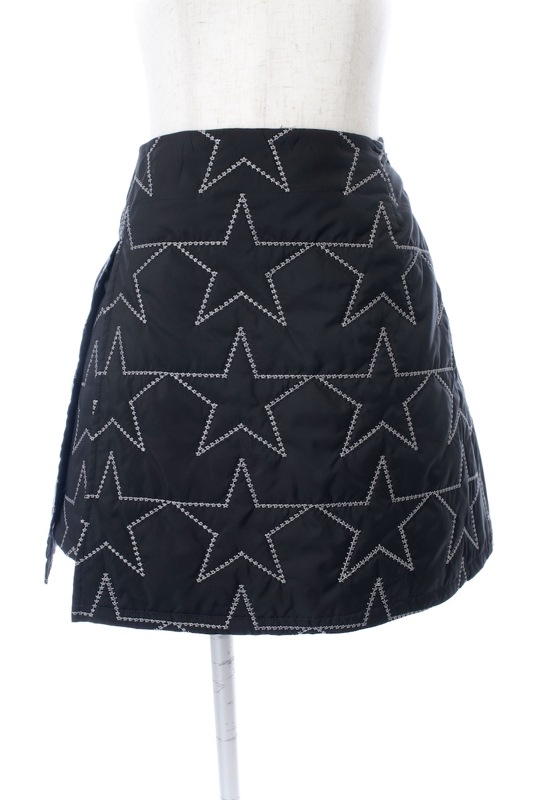 【SAMPLE SALE】スターキルティングミニスカート/ブラック