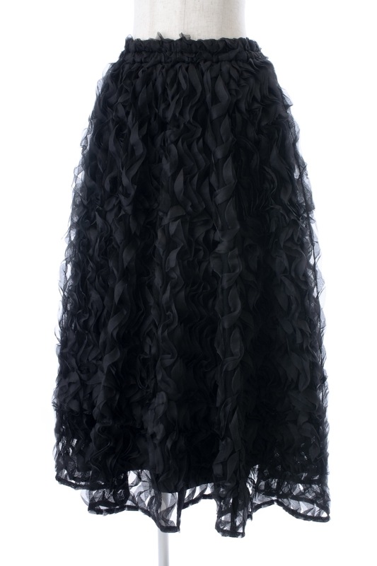 【SAMPLE SALE】ブラックフリルチュールスカート【1月23日21:00開始】