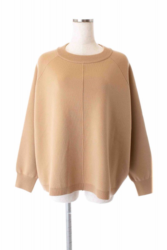 【SAMPLE SALE】ウールクルーネックニット/ベージュ【1月23日21:00開始】