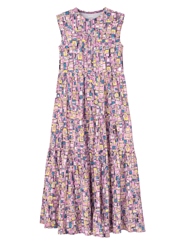 【予約】コスメプリントティアードワンピース