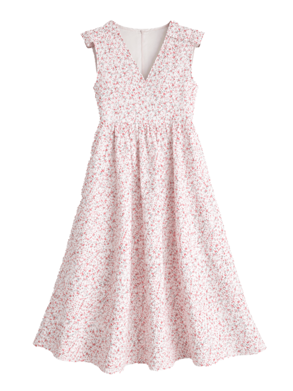 ショルダーリボン小花柄ワンピース【残りわずか】