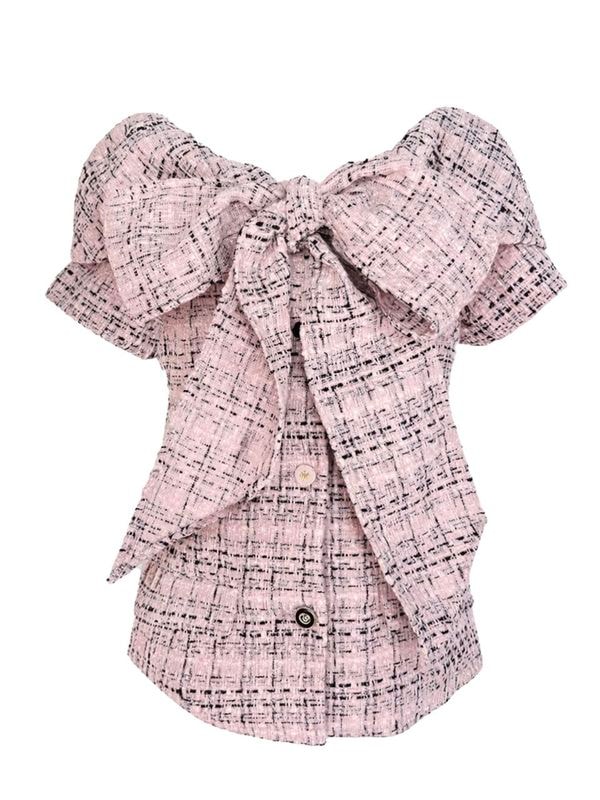 【大阪POPUP予約専用】ツイードリボントップス