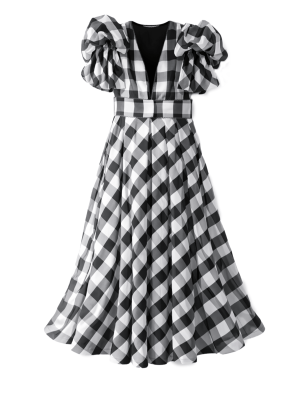 【大阪POPUP予約専用】リボンモチーフブロックチェックワンピース