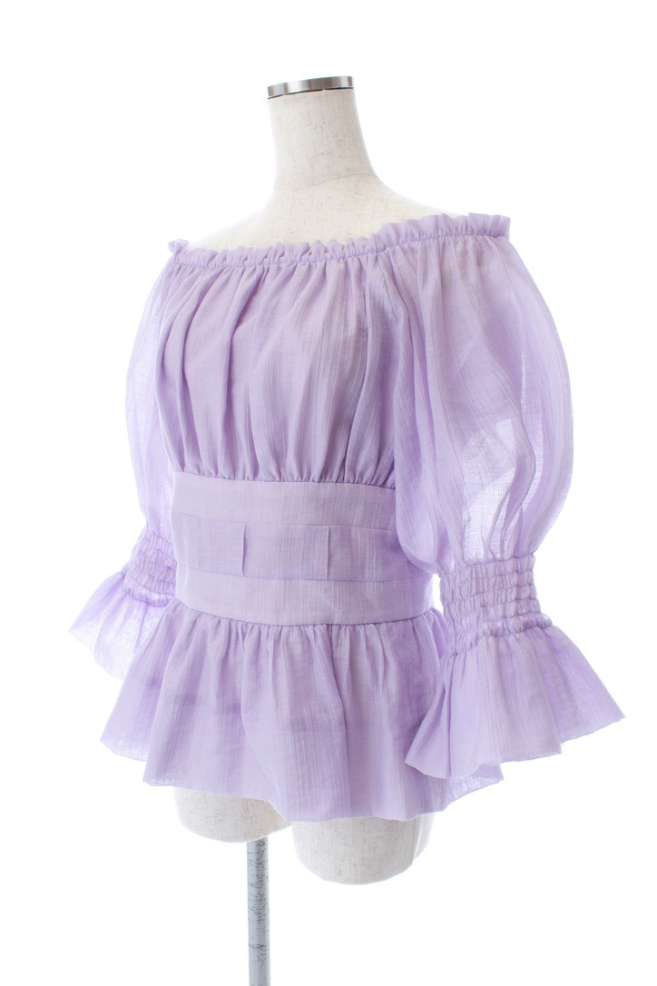 【新品】OBLI オフショルダーフラワーブラウス オフショルダーブラウス/パープル | ALL ITEM | OBLI